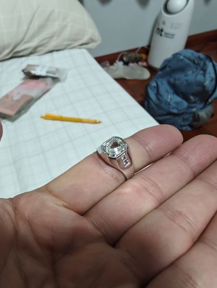 แหวนเพทายขาว 2.5 กะรัต รูปที่ 7