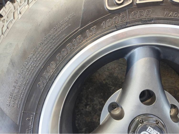 แม็ก ENKEI ขอบ 15  6 รู พร้อมยาง Yokohama 31  X10.5ปี24 สภาพ 90 ชุดละ 18,000 บาทครับ รูปที่ 9