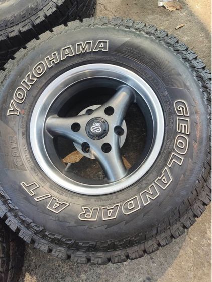 แม็ก ENKEI ขอบ 15  6 รู พร้อมยาง Yokohama 31  X10.5ปี24 สภาพ 90 ชุดละ 18,000 บาทครับ รูปที่ 14