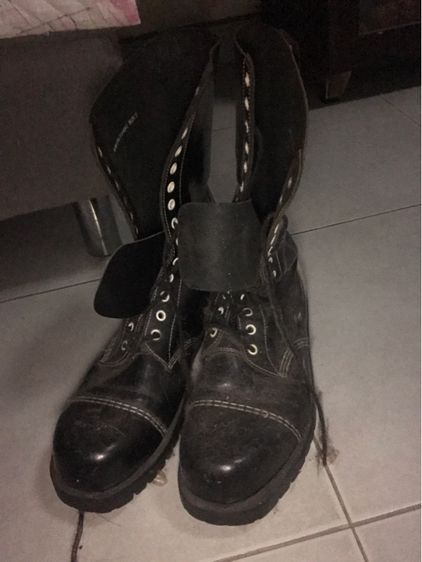 รองเท้าบูทหุ้มแข้งหลังขาว14รูตาไก่