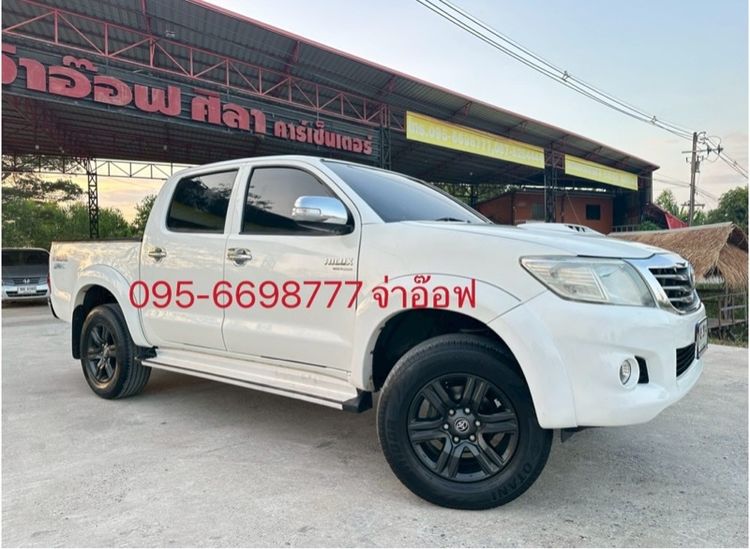 Toyota Hilux Vigo Champ 2012 Double Cab 2.5 E VNT Prerunner Pickup ดีเซล ไม่ติดแก๊ส เกียร์ธรรมดา ขาว รูปที่ 2