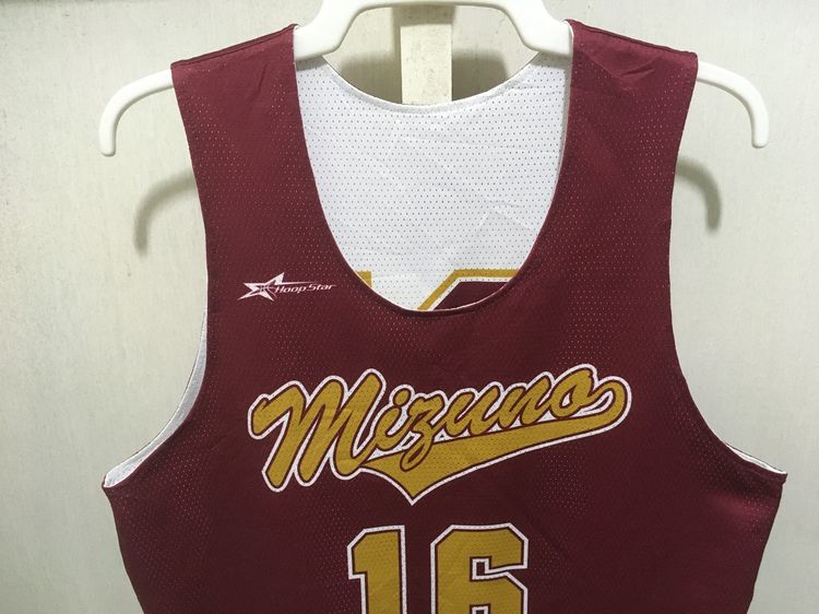 เสื้อกีฬา BasketBall แบรนด์ HoopStar (ใส่ได้2ด้าน) สีขาวกับแดงเลือดหมู รูปที่ 3