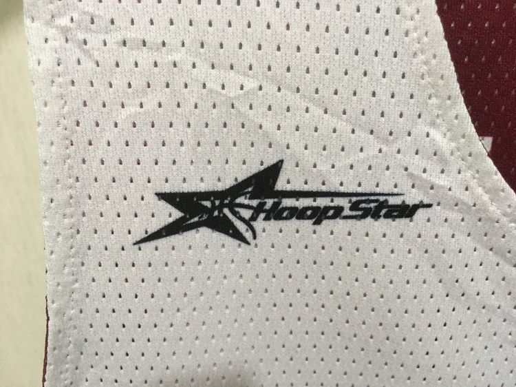 เสื้อกีฬา BasketBall แบรนด์ HoopStar (ใส่ได้2ด้าน) สีขาวกับแดงเลือดหมู รูปที่ 14