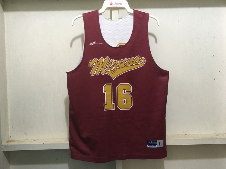 เสื้อเจอร์ซีย์ เสื้อกีฬา BasketBall แบรนด์ HoopStar (ใส่ได้2ด้าน) สีขาวกับแดงเลือดหมู