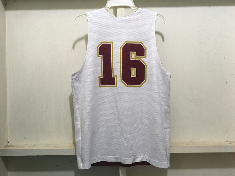 เสื้อกีฬา BasketBall แบรนด์ HoopStar (ใส่ได้2ด้าน) สีขาวกับแดงเลือดหมู รูปที่ 10