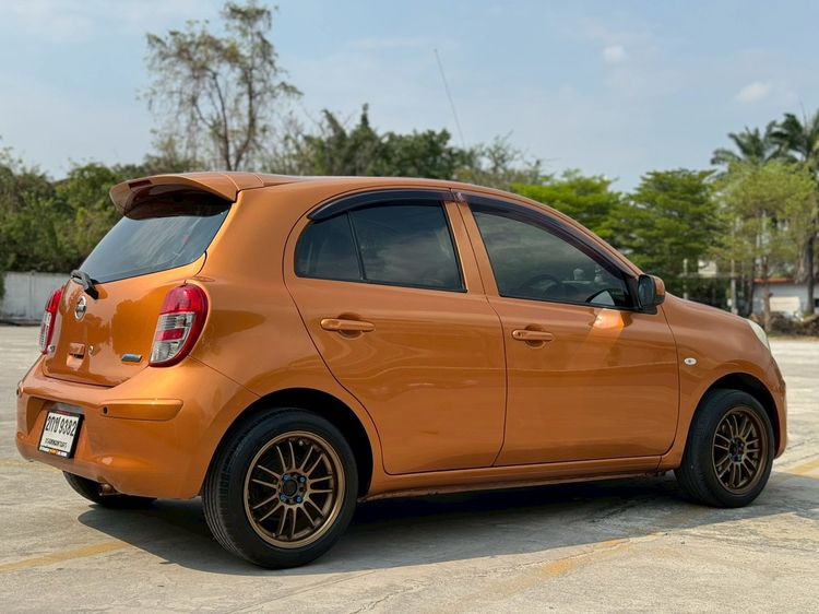Nissan March 2013 1.2 E Sedan เบนซิน ไม่ติดแก๊ส เกียร์อัตโนมัติ ส้ม รูปที่ 4