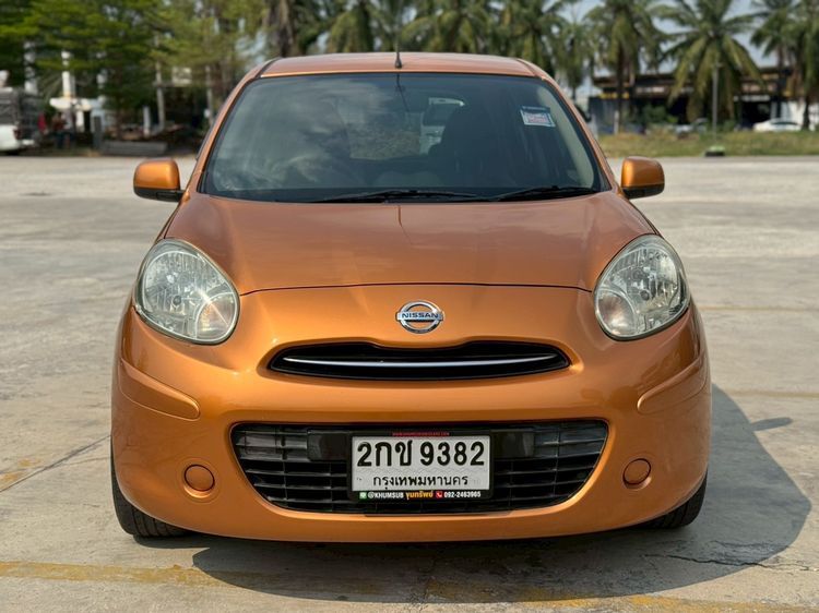 Nissan March 2013 1.2 E Sedan เบนซิน ไม่ติดแก๊ส เกียร์อัตโนมัติ ส้ม รูปที่ 3