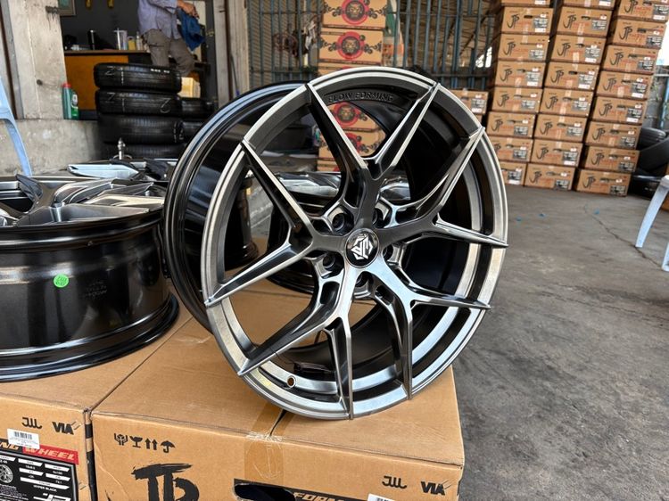 ล้อแม็กมือ1 ขอบ18 VZ-05 5รู100 กว้าง8.5 ออฟ35 สีไฮเปอร์แบล็ก ล้อเบา FLOW FORMING งานJP งานสวยมากๆ รูปที่ 6