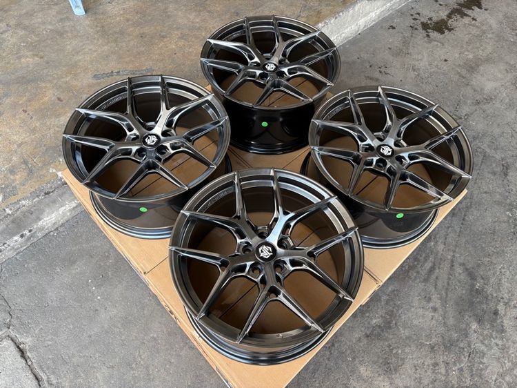 ล้อแม็กมือ1 ขอบ18 VZ-05 5รู100 กว้าง8.5 ออฟ35 สีไฮเปอร์แบล็ก ล้อเบา FLOW FORMING งานJP งานสวยมากๆ รูปที่ 3