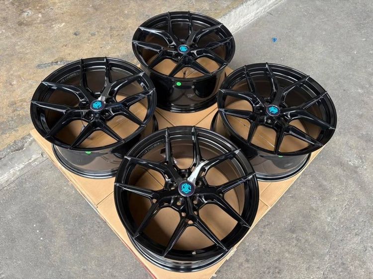 ล้อแม็กมือ1 ขอบ18 VZ-05 5รู100 กว้าง8.5 ออฟ35 สีดำเงา ล้อเบา FLOW FORMING งานJP งานสวยมากๆ รูปที่ 3