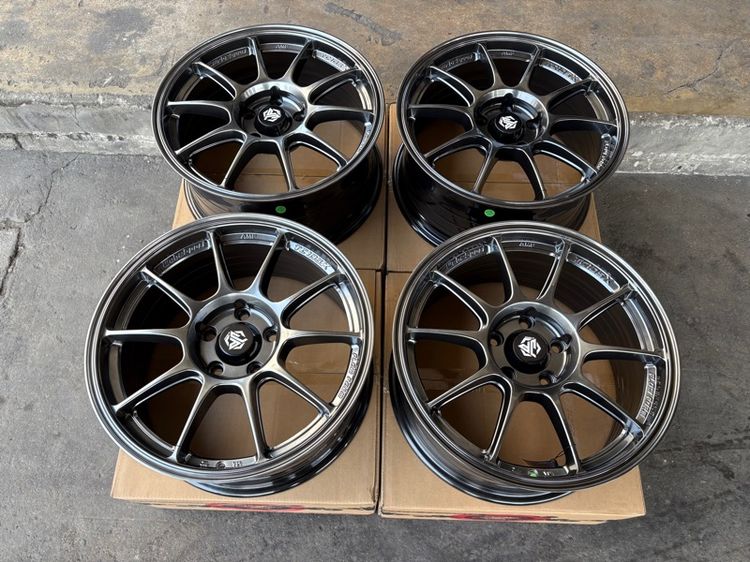 ล้อแม็กมือ1 ขอบ17 TC105X 5รู114 กว้าง8 ออฟ35 สีไฮเปอร์แบล็ค ล้อเบา FLOW FORMING งานJP งานสวยมากๆ