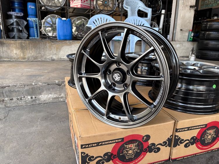 ล้อแม็กมือ1 ขอบ17 TC105X 5รู114 กว้าง8 ออฟ35 สีไฮเปอร์แบล็ค ล้อเบา FLOW FORMING งานJP งานสวยมากๆ รูปที่ 5