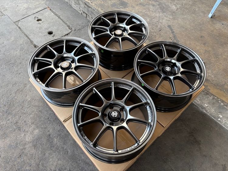 ล้อแม็กมือ1 ขอบ17 TC105X 5รู114 กว้าง8 ออฟ35 สีไฮเปอร์แบล็ค ล้อเบา FLOW FORMING งานJP งานสวยมากๆ รูปที่ 2