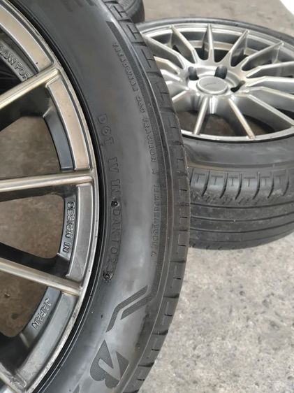18" แม็ก rs05 สี Hit เปอร์ซิลเวอร์พร้อมยาง Bridgestone p23