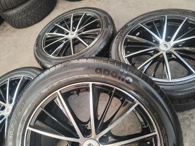 แม็กขอบ 17 5 รู 114 ดำหน้าเงาพร้อมยางปี 21 รูปที่ 6