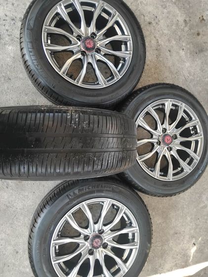 ล้อ Lenso ซามูไรสีไฮเปอร์ซิลเวอร์พร้อมยางมิชลินปี 21 รูปที่ 6