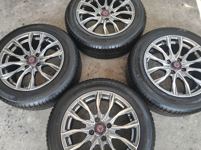 ล้อ Lenso ซามูไรสีไฮเปอร์ซิลเวอร์พร้อมยางมิชลินปี 21 รูปที่ 2