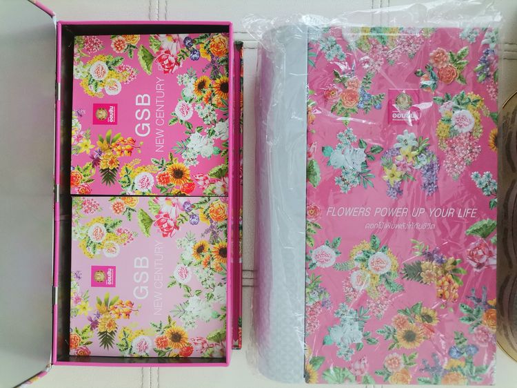 กล่องใส่กระดาษโน๊ตลายดอกไม้ ธนาคารออมสิน ส่งฟรี รูปที่ 2