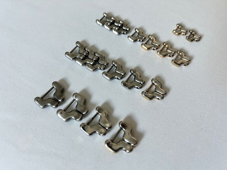 ข้อต่อสาย TAG HEUER ก้างปลา King size , Boy size , Lady Size , Mini Lady Size มีสีทองเงา , เงินเงา และ เงินด้าน รูปที่ 8