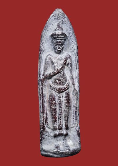 สนิมออกม่วง พระกรุ พระร่วงยืน หลังรางปืน กรุวัดพระศรีมหาธาตุ สุโขทัย   รูปที่ 5