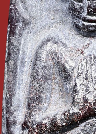 สนิมออกม่วง พระกรุ พระร่วงยืน หลังรางปืน กรุวัดพระศรีมหาธาตุ สุโขทัย   รูปที่ 8