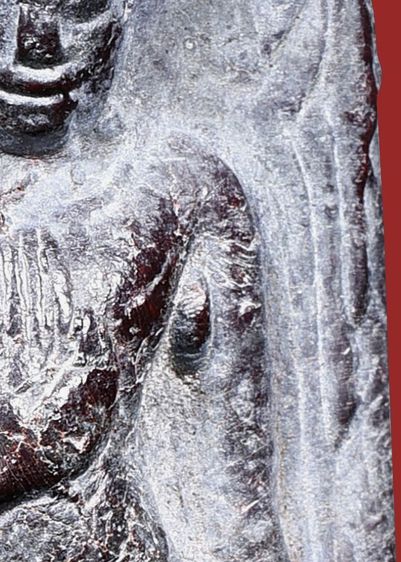 สนิมออกม่วง พระกรุ พระร่วงยืน หลังรางปืน กรุวัดพระศรีมหาธาตุ สุโขทัย   รูปที่ 10