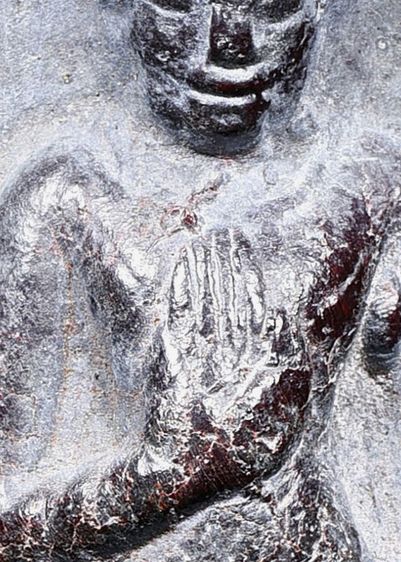 สนิมออกม่วง พระกรุ พระร่วงยืน หลังรางปืน กรุวัดพระศรีมหาธาตุ สุโขทัย   รูปที่ 9