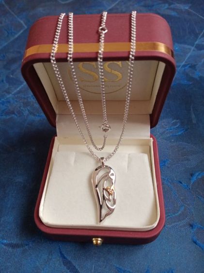 จี้เงินแท้ ฝังเพชรแท้ 1เม็ด งานนอก(มาพร้อมสร้อบแบบนี้เลยค่ะ) รูปที่ 3