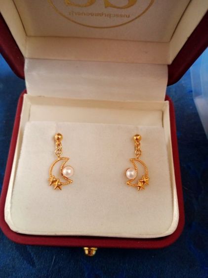 ต่างหูมุกแท้ งานนอกค่ะ