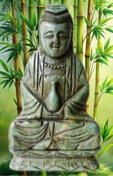 เจ้าแม่กวนอิมหยกพม่า 觀世音 กว้าง 4.3 นิ้ว หนา 1.5 นิ้ว สูง 7.2 นิ้ว รูปที่ 3