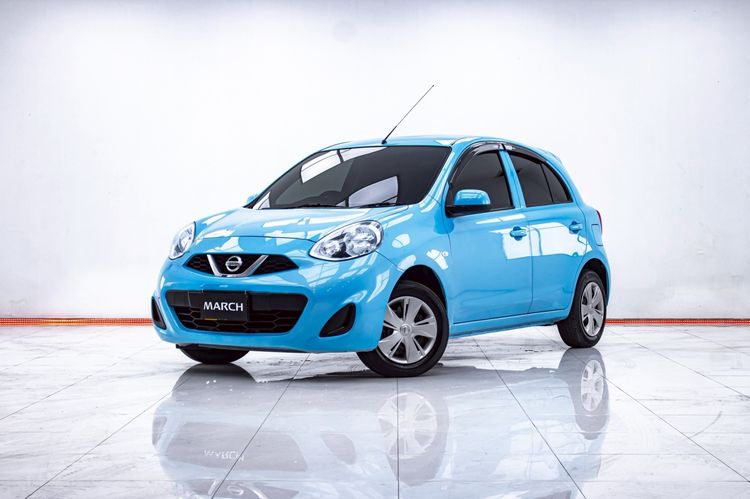 Nissan March 2015 1.2 E Sedan เบนซิน ไม่ติดแก๊ส เกียร์อัตโนมัติ ฟ้า