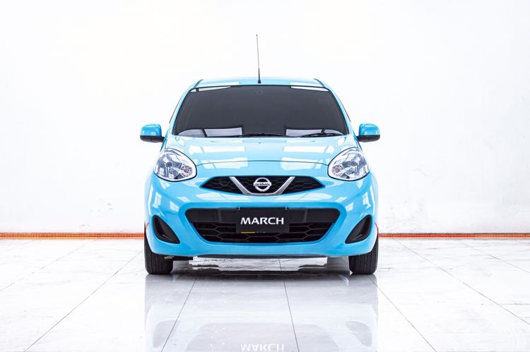 Nissan March 2015 1.2 E Sedan เบนซิน ไม่ติดแก๊ส เกียร์อัตโนมัติ ฟ้า รูปที่ 4