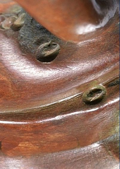 พระกริ่งน้ำท่วม วัดสุทัศนเทพวราราม ปี 2485 เนื้อแดง พิมพ์แต่ง ก้นจาร รูปที่ 3