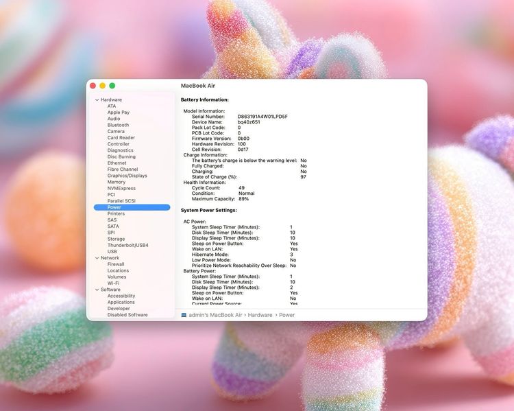 MacBook Air 15-inch M2 2023 Ram8GB SSD256GB Starlight  รูปที่ 13