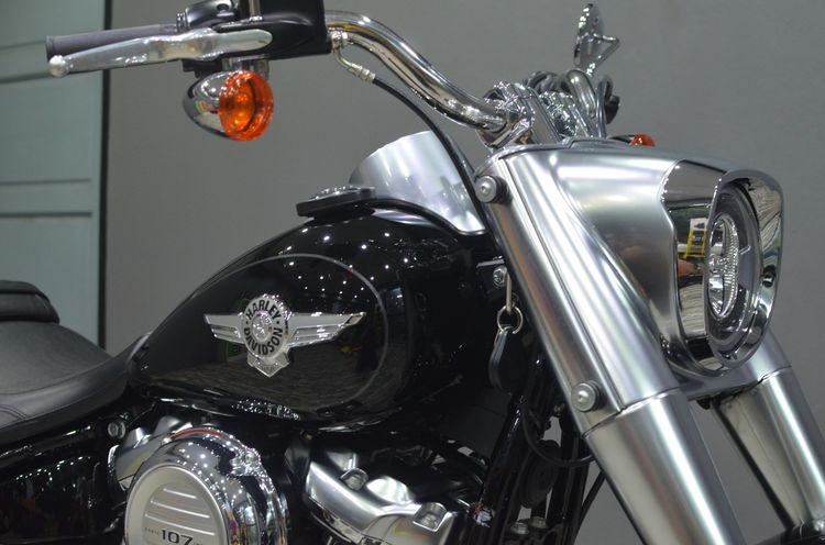 Harley Fat Boy ปี 2018 สีดำ ไมล์น้อย 900 กม. รูปที่ 9