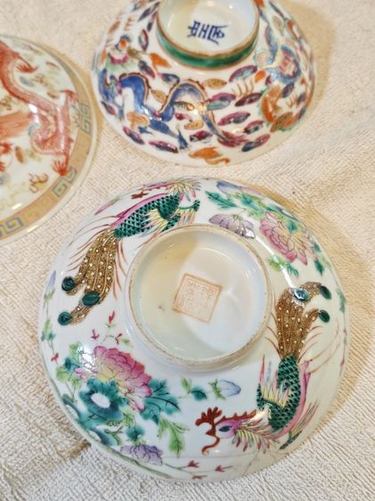 ฝาชามกระเบื้องจีนเก่า สวย รูปที่ 11