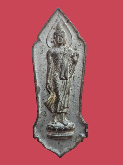 พระ 25 พุทธศตวรรษ เนื้อชิน พิมพ์มีเข็มนิยม (หลังรางคู่) พร้อมกล่อง พิธีใหญ่ ปี2500