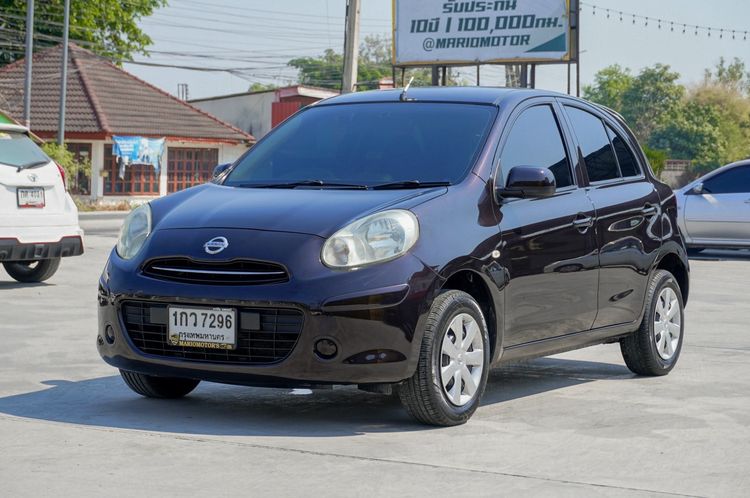 Nissan March 2013 1.2 E Sedan เบนซิน LPG เกียร์อัตโนมัติ ม่วง