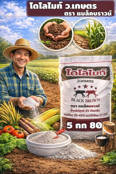 โดโลไมท์ แบล็คบราวน์ 5 กก