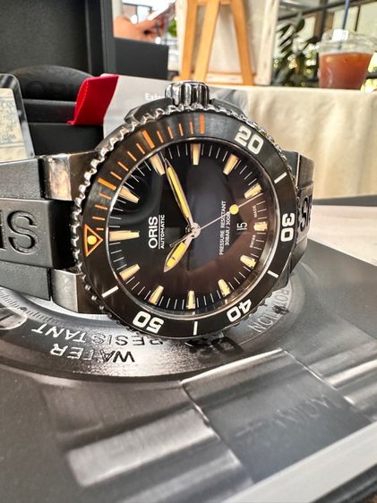 เปิดขาย ORIS Aquis PVD Gents Diver's 300m Swiss Made ขอบCeramic รูปที่ 4
