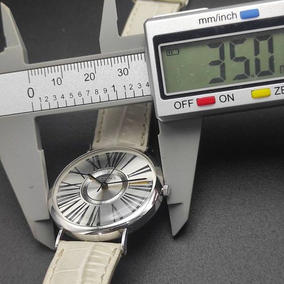 นาฬิกา วินเทจ แบรนด์ Vicence จาก Italy ตัวเรือน ทองคำขาว 14K สายหนังเดิม สภาพพร้อมใช้  รูปที่ 9