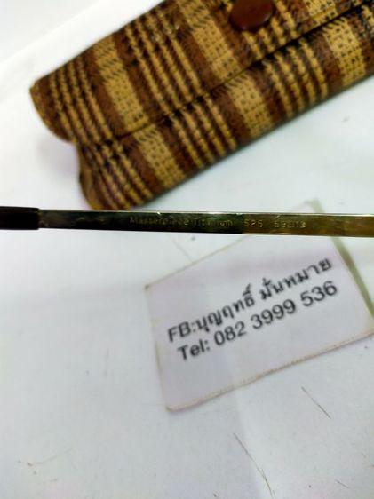 แว่นตา AO  America Optical masterpiece titanium 525 ขนาด 59-18 ทรงวินเทจ หายาก สภาพดี รูปที่ 6