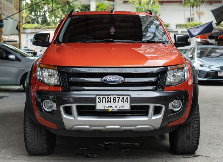 Ford Ranger 2014 3.2 Wildtrak 4WD Pickup ดีเซล ไม่ติดแก๊ส เกียร์อัตโนมัติ ส้ม