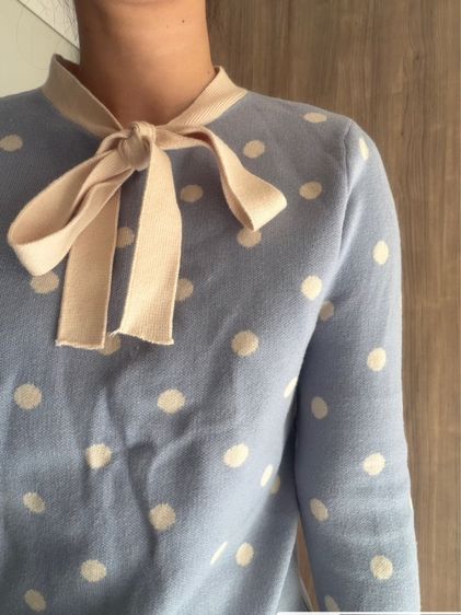 เสื้อไหมพรมแขนยาวลายจุด รูปที่ 2