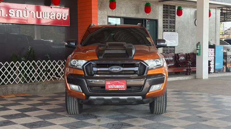 Ford Ranger 2017 2.2 Hi-Rider Wildtrak Pickup ดีเซล ไม่ติดแก๊ส เกียร์อัตโนมัติ ส้ม รูปที่ 2