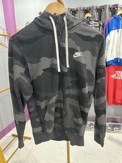 ดำ อื่นๆ เสื้อแจ็คเก็ต | เสื้อคลุม แขนยาว Nike Full Zip Hoodie ลาย Camo ไซส์ S
