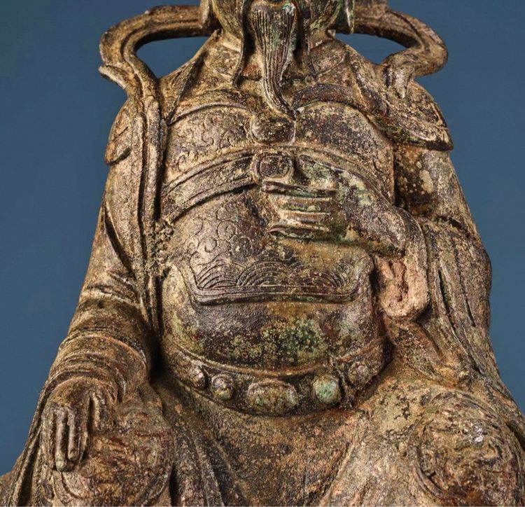 ✨รูปปั้นจักรพรรดิเจิ้นหวู่ทองสัมฤทธิ์ โบราณ วัดพุทธศาสนาทิเบต พร้อมบูชา  รูปที่ 4