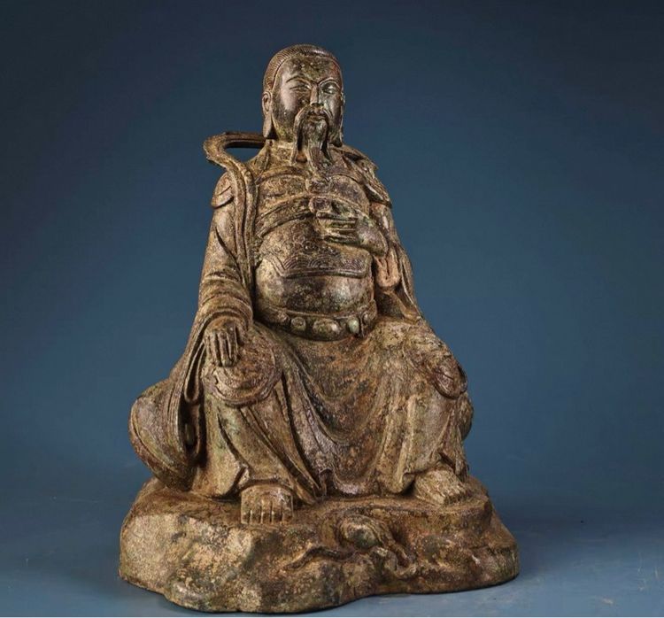 ✨รูปปั้นจักรพรรดิเจิ้นหวู่ทองสัมฤทธิ์ โบราณ วัดพุทธศาสนาทิเบต พร้อมบูชา  รูปที่ 2