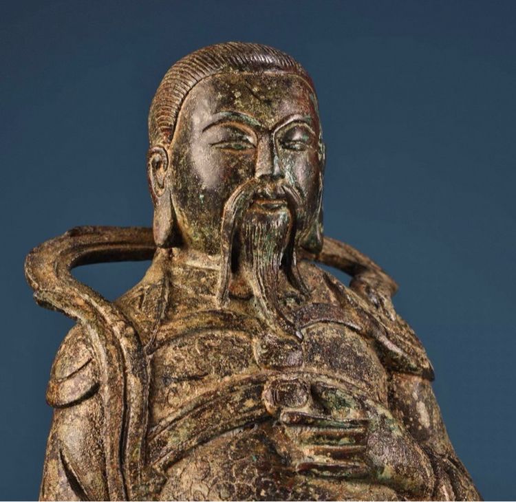 ✨รูปปั้นจักรพรรดิเจิ้นหวู่ทองสัมฤทธิ์ โบราณ วัดพุทธศาสนาทิเบต พร้อมบูชา  รูปที่ 3