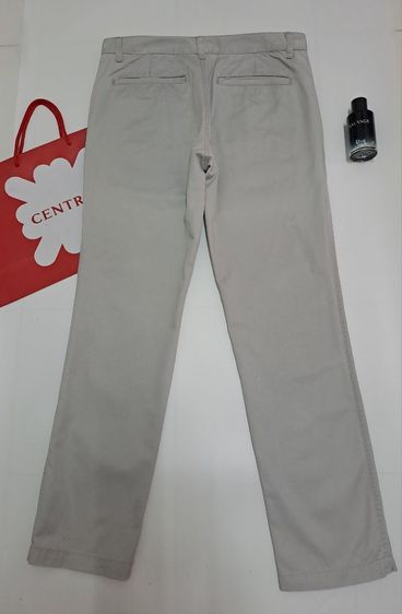 กางเกงสแลคขายาวผ้าคอตต้อลยีนส์สีเทาพาสเทล แบรนด์ Giordano‼️ รูปที่ 3